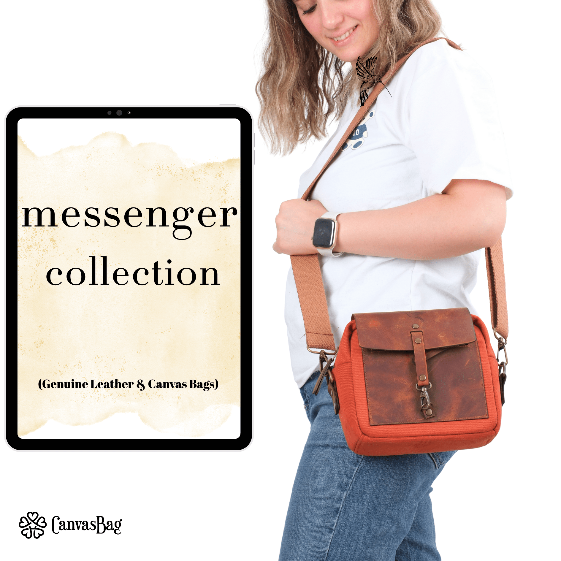 Handmade Leather Canvas Messenger Bags - canvasbag