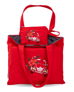 Beetle Car red embroidered canvas tote bag with wallet – canvasbag