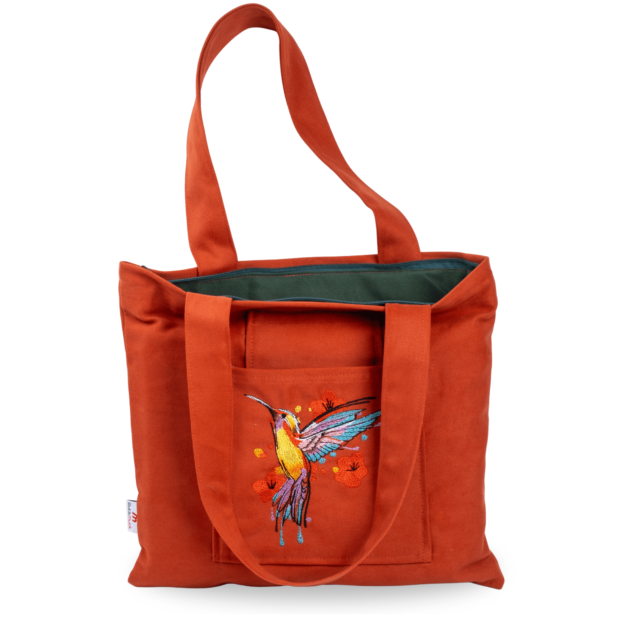 Canvas bag with hummingbird design – lined & practical – Canvasbag
