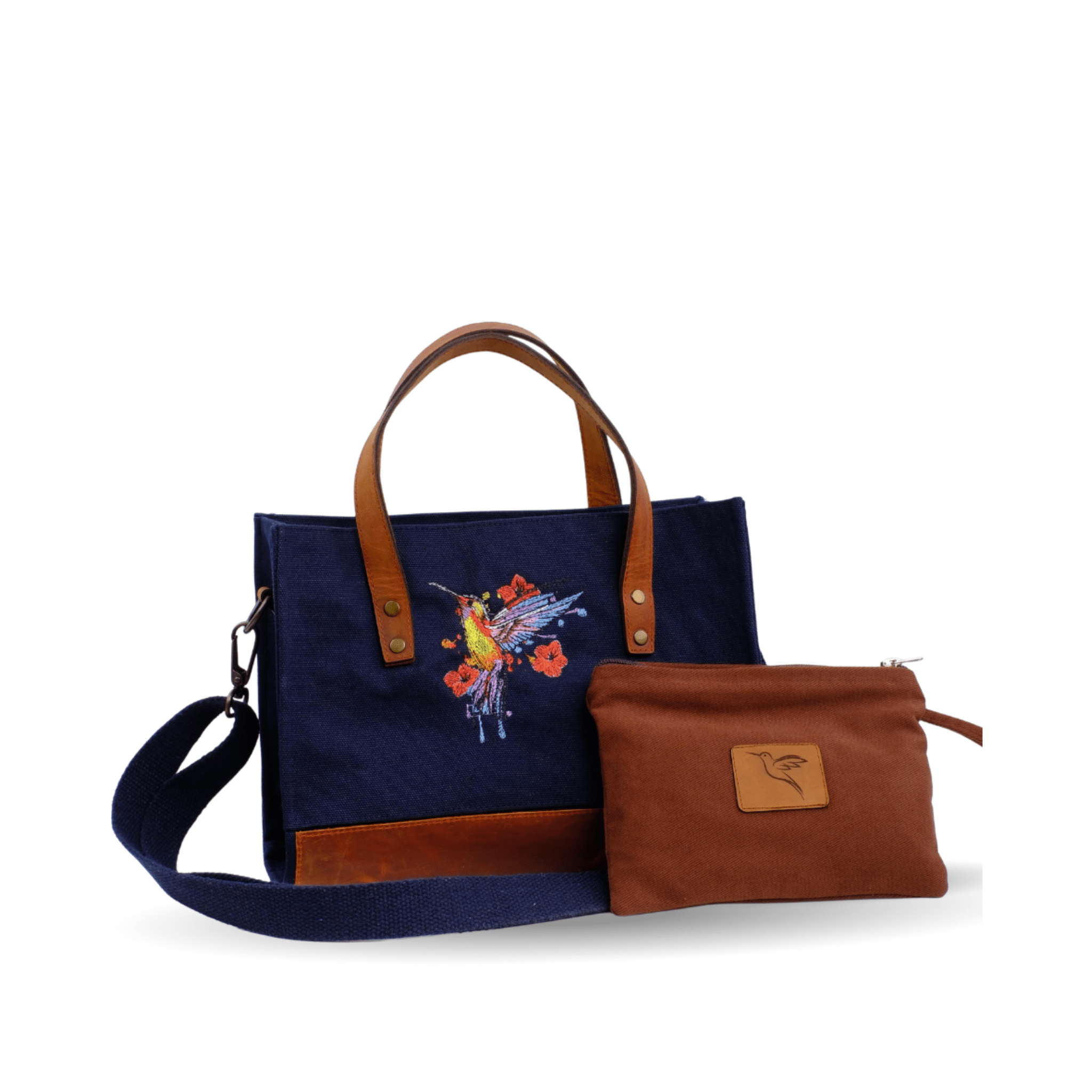 Navy canvas Hummingbird bag